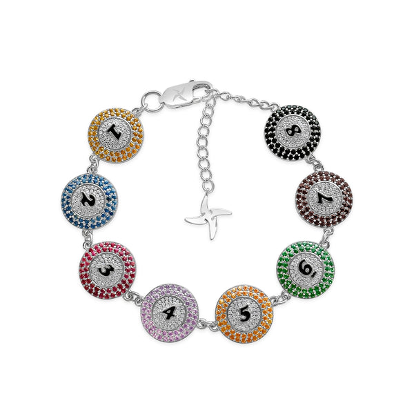 Iced 8 Ball Bracelet (.925 Sterling Silver) – Kuyashii Jewelry