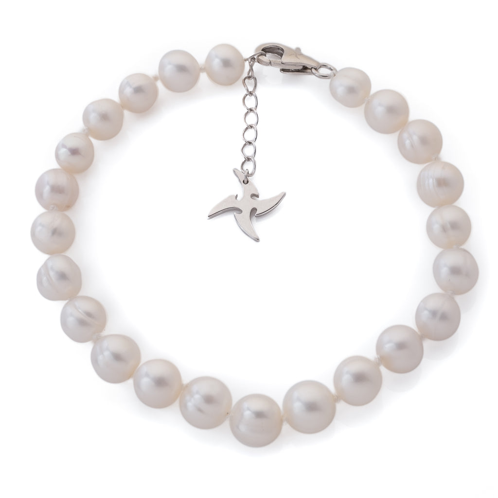 6-7mm Bone White Pearl Bracelet