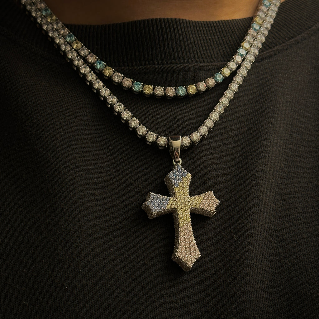 360 Reversible Easter Cross Pendant (.925 Sterling Silver)