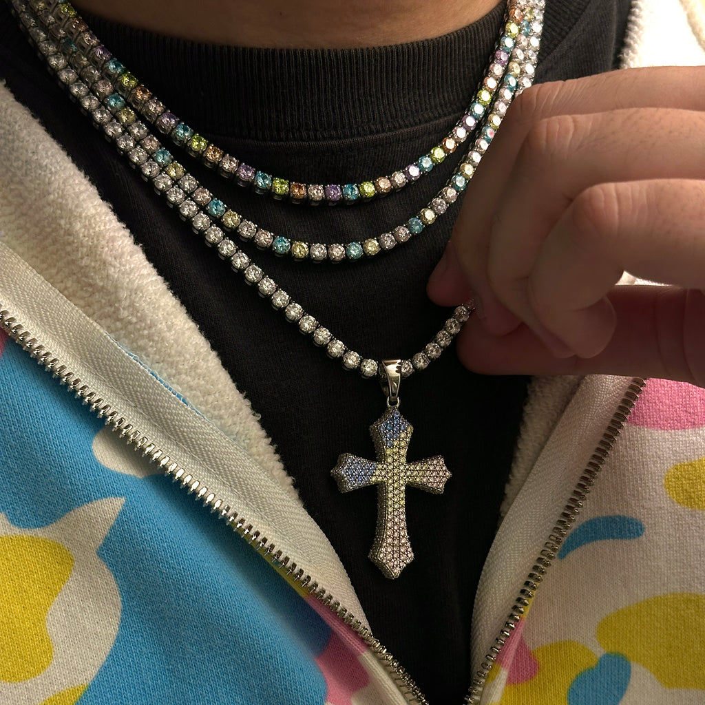 360 Reversible Easter Cross Pendant (.925 Sterling Silver)