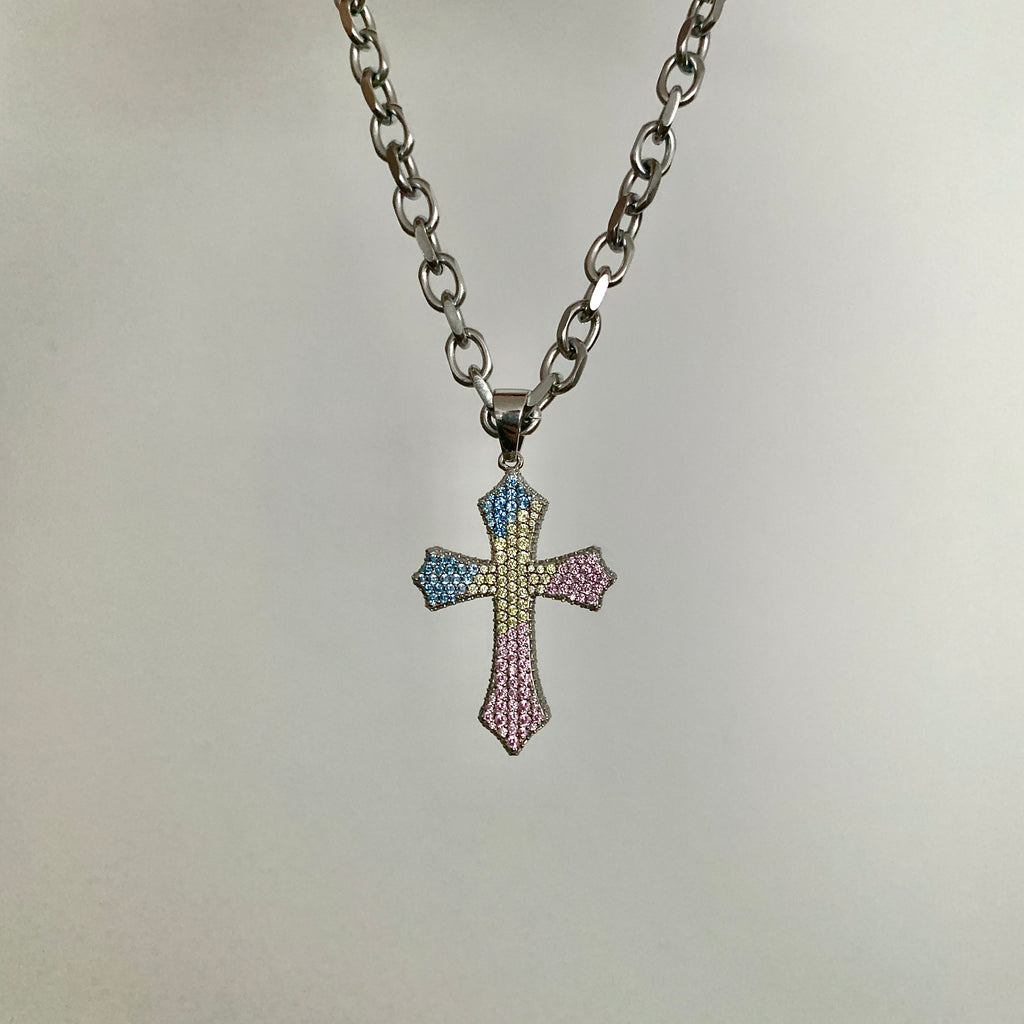 360 Reversible Easter Cross Pendant (.925 Sterling Silver)