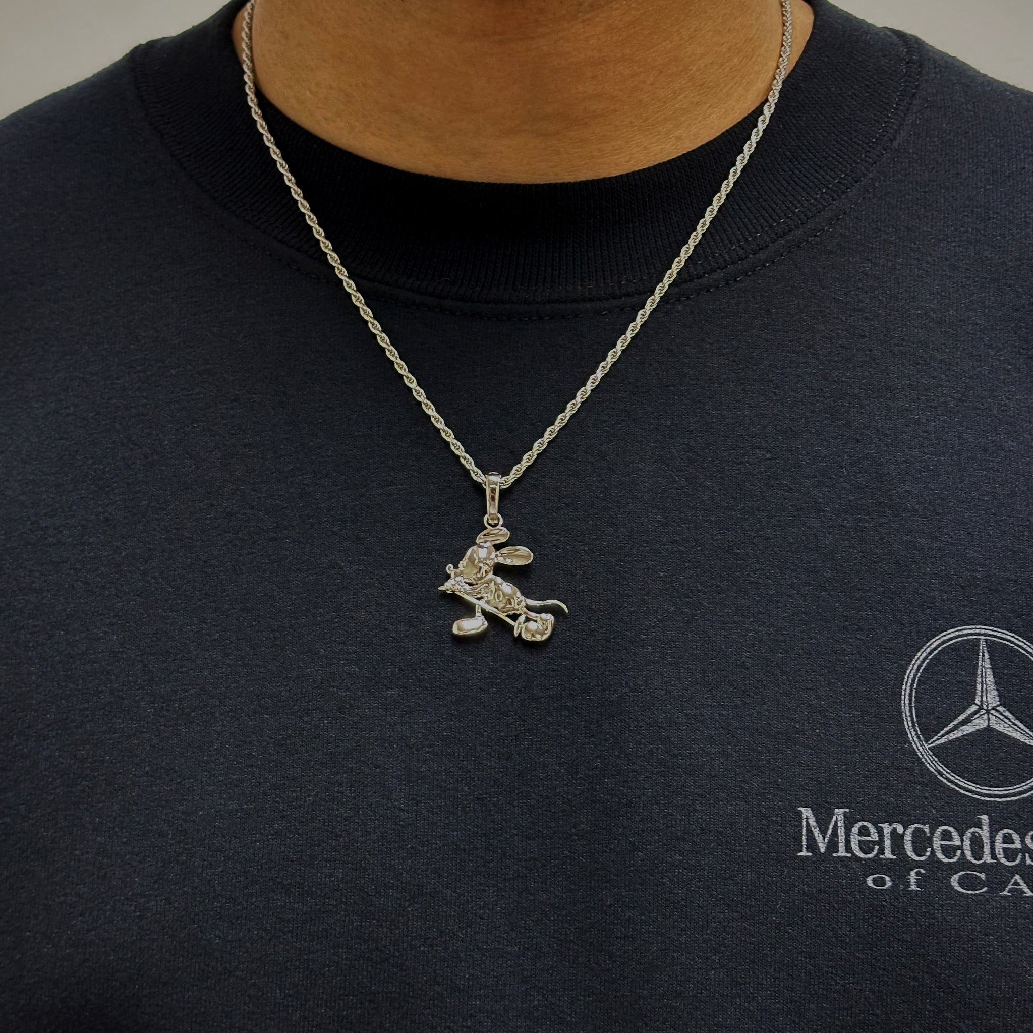 Rockstar Mouse Pendant (.925 Sterling Silver) – Kuyashii Jewelry