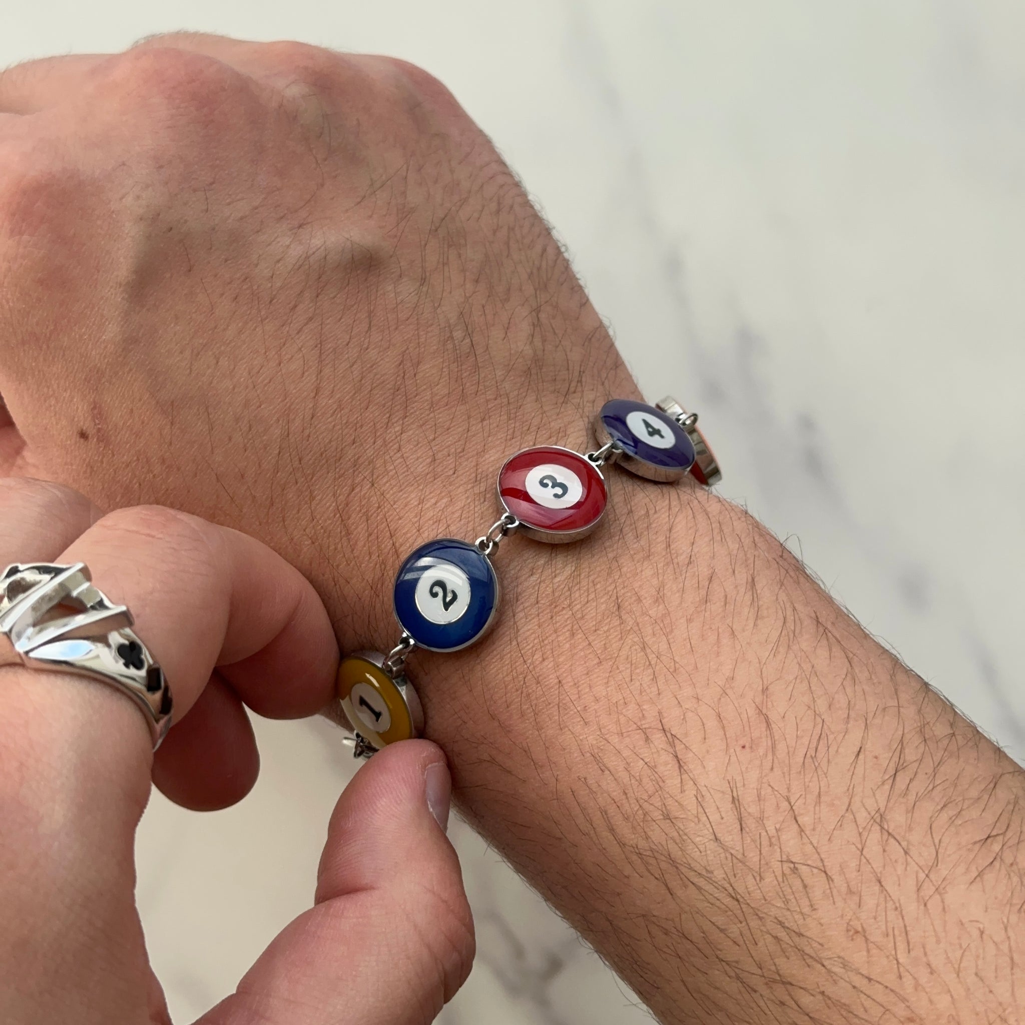 Reversible 8 Ball Bracelet (Stainless Steel) – Kuyashii Jewelry