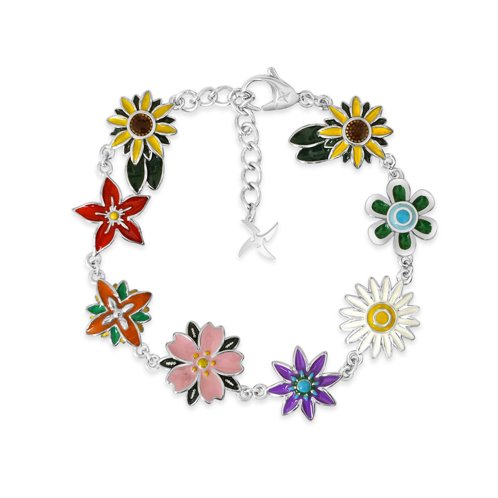 Enamel Flora Bracelet (Stainless Steel)