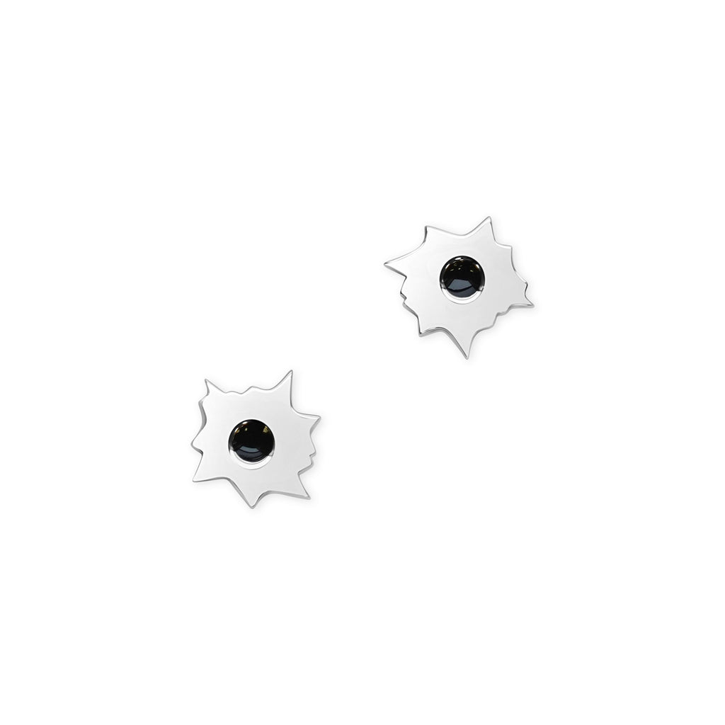 Bullet Hole Stud Earring (.925 Sterling Silver)