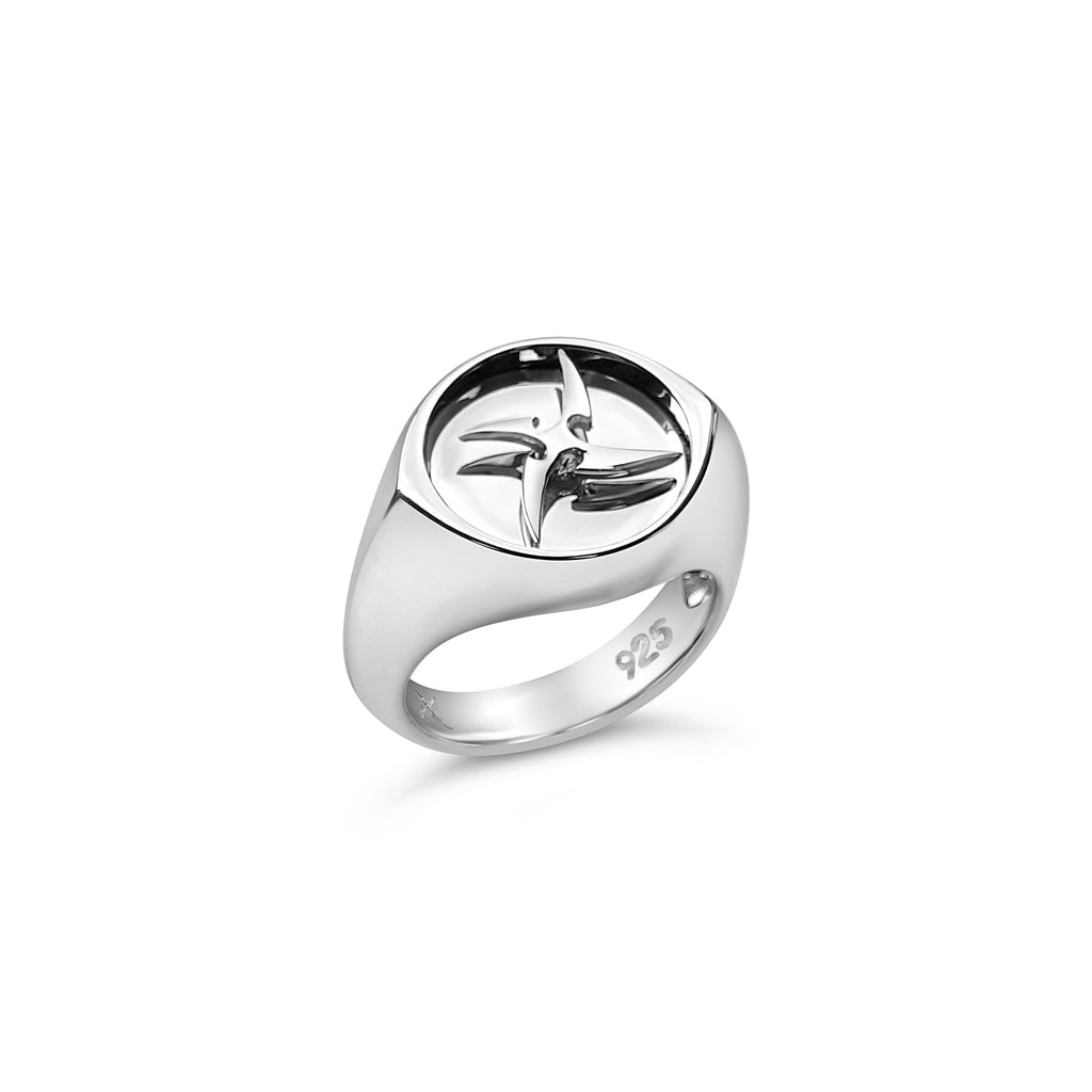 Spinning Shuriken Ring (.925 Sterling Silver)