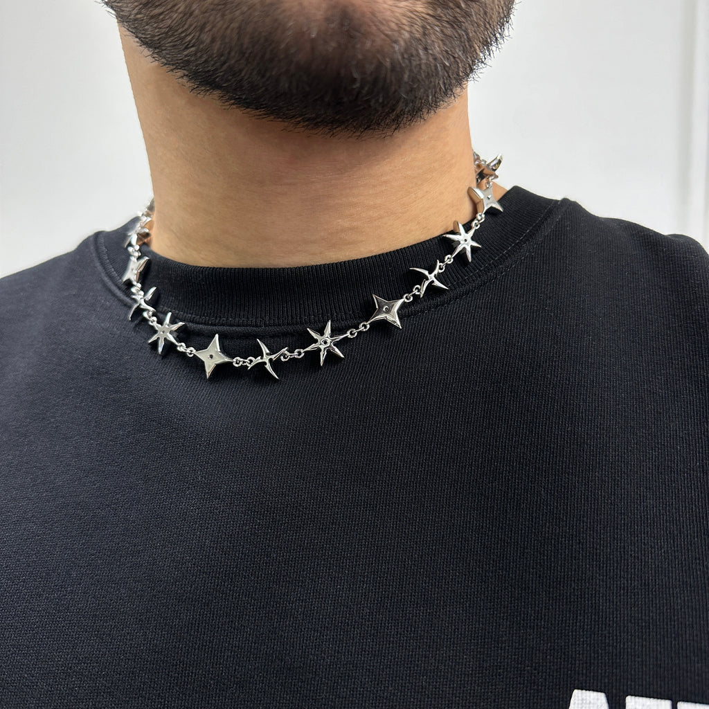 Plain Shuriken Necklace (Stainless Steel)