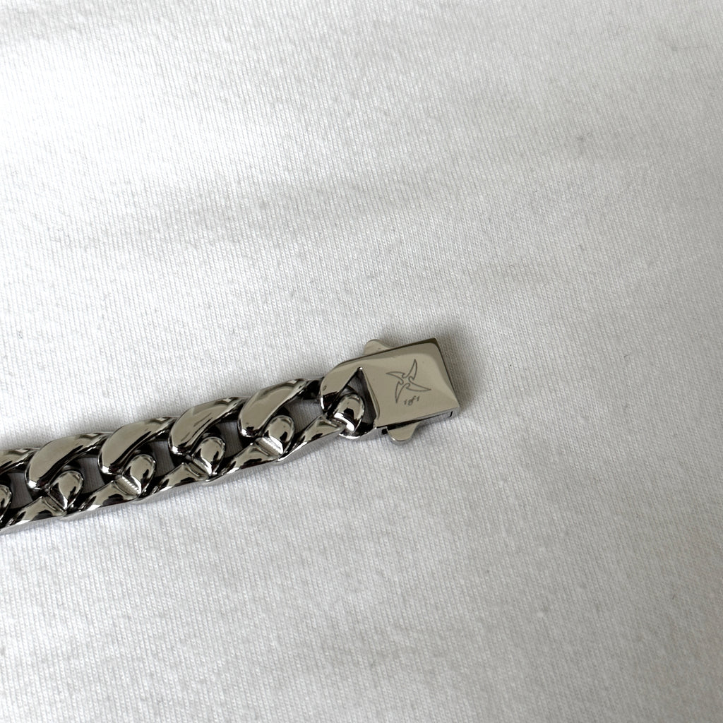 1of1 Bracelet Drop: 10mm Clear Cuban Bracelet 7.5" (Stainless Steel)