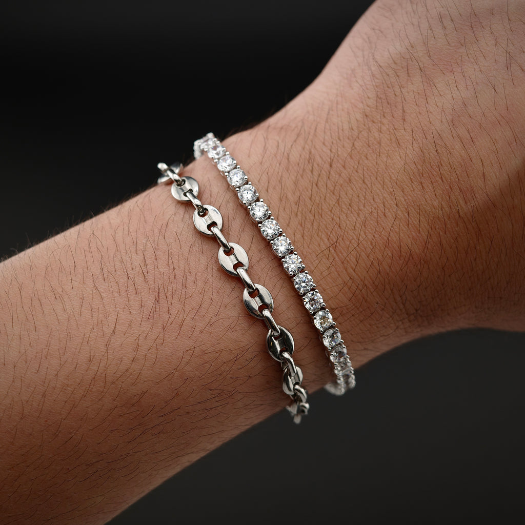 4mm Pure White Tennis Bracelet (.925 Sterling Silver)