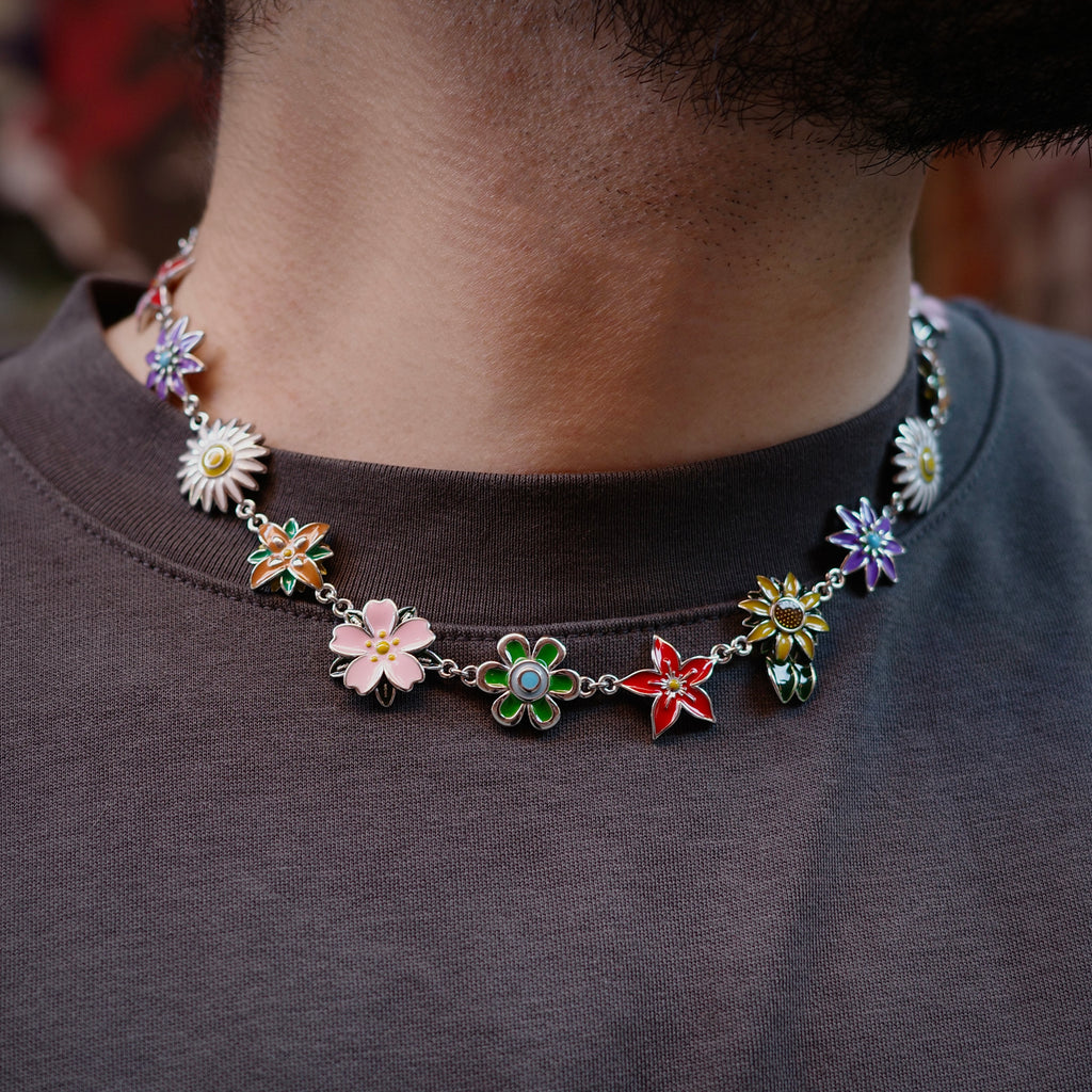 Enamel Flora Chain (Stainless Steel)