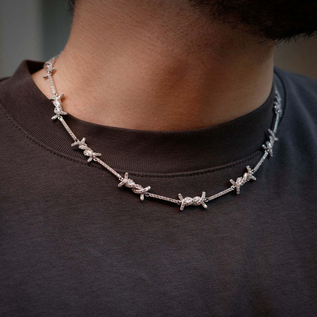 Barbed Wire Necklace (.925 Sterling Silver)