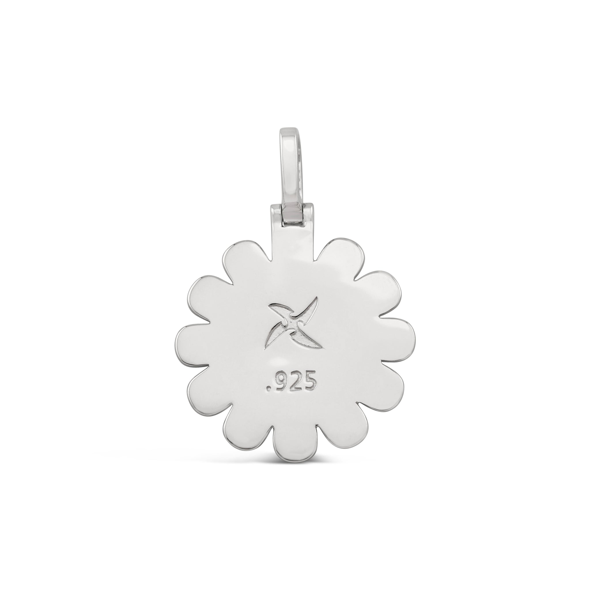 Blue TM Flower Pendant (.925 Sterling Silver) – Kuyashii Jewelry