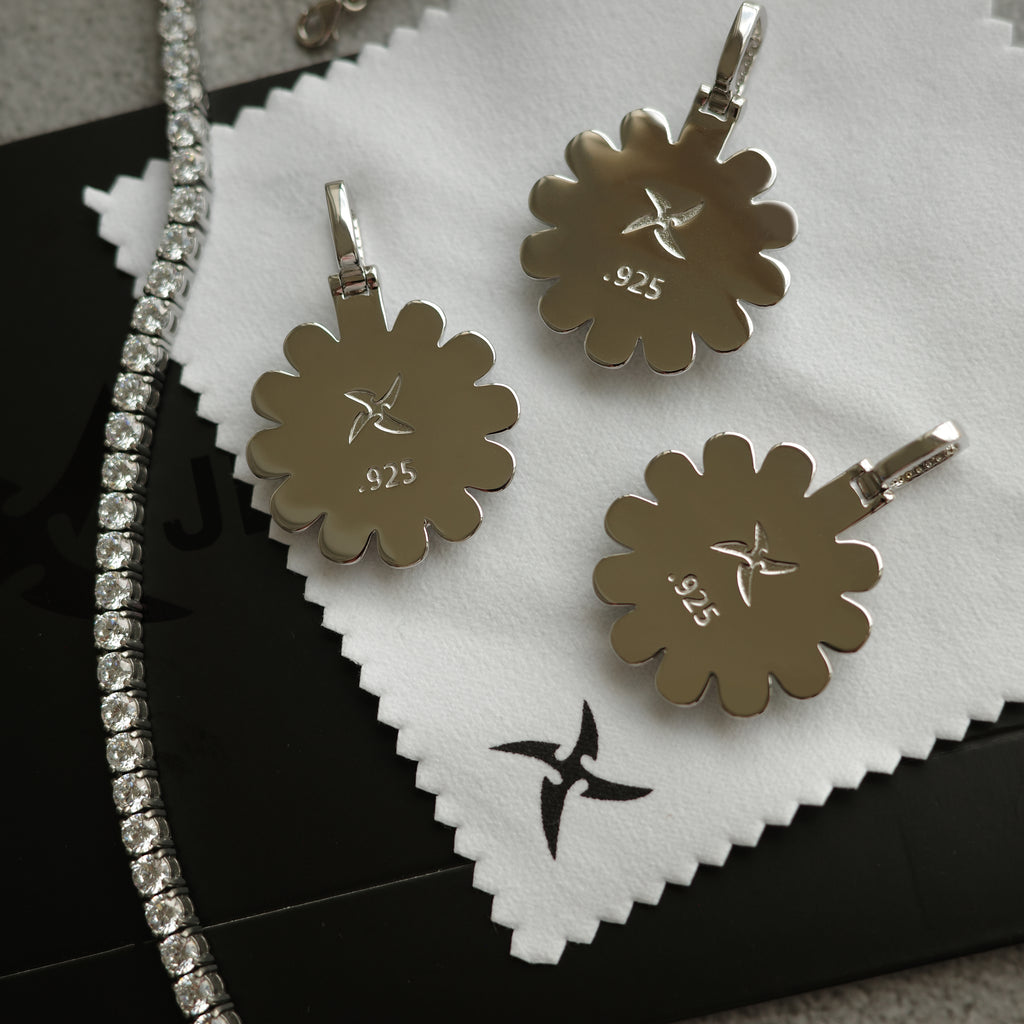 Multicolor TM Flower Pendant (.925 Sterling Silver)