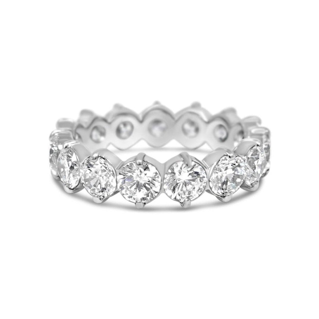 5mm White Round Eternity Ring (Stainless Steel)