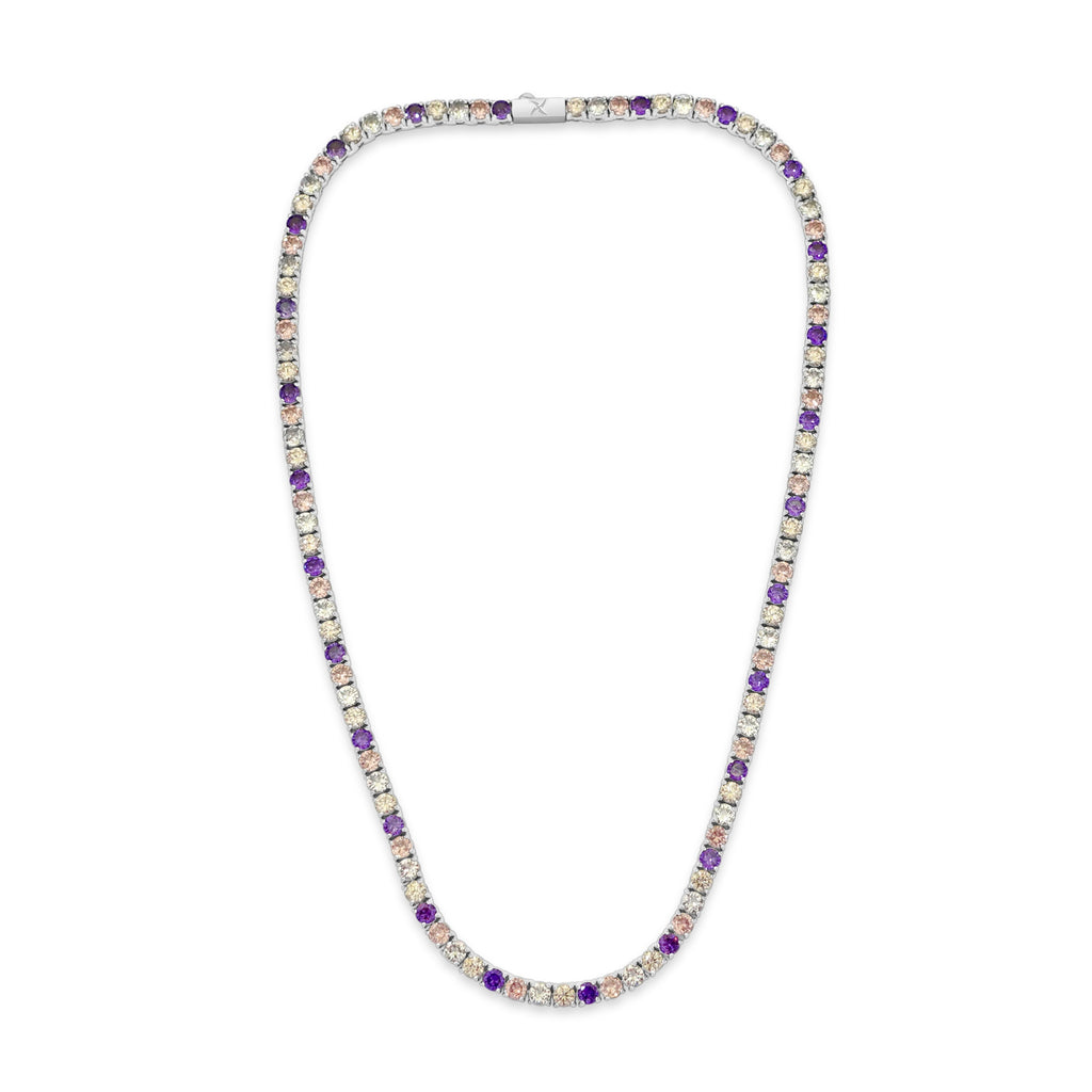 Lilac 4mm Tennis Chain (Stainless Steel)