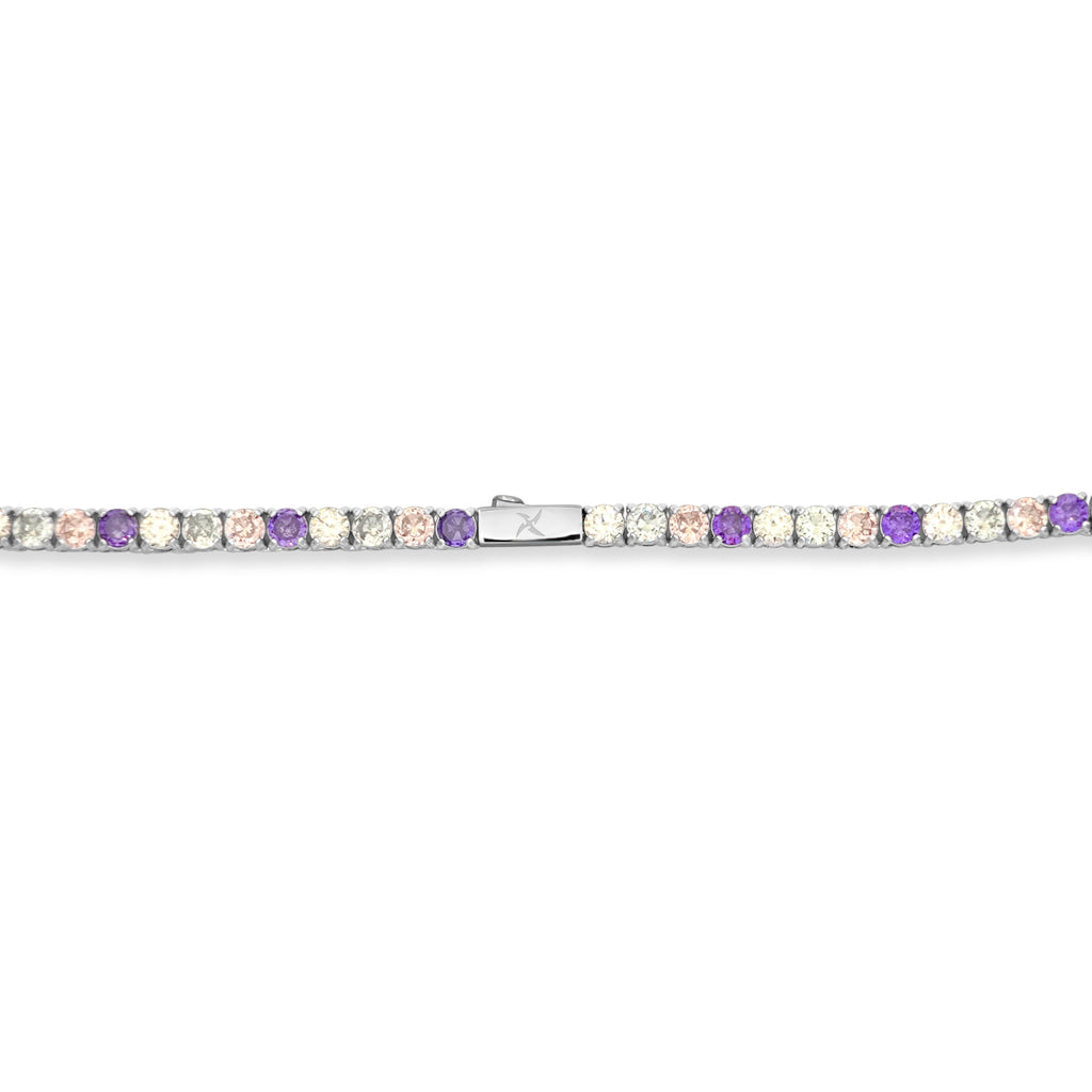 Lilac 4mm Tennis Chain (Stainless Steel)