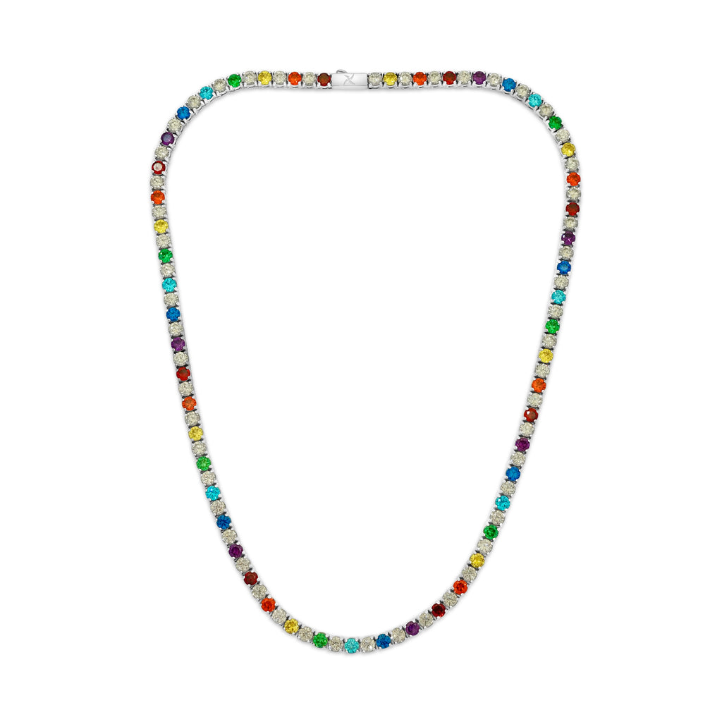 Rainbow 4mm Tennis Chain (Stainless Steel)