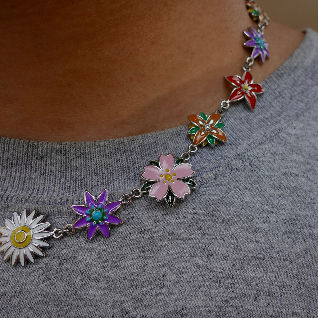 Enamel Flora Chain (Stainless Steel)