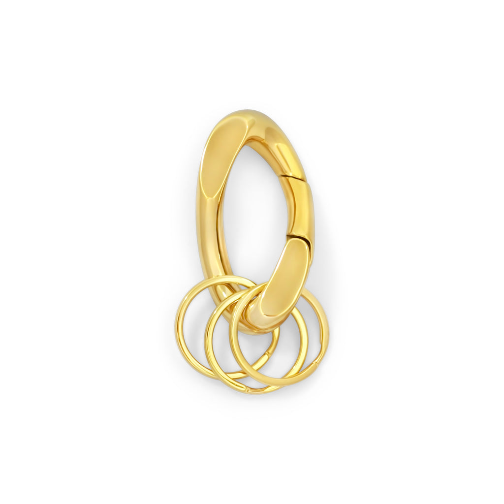 Cuban Link Carabiner (18K Gold/Stainless Steel)