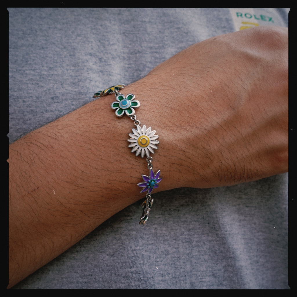 Enamel Flora Bracelet (Stainless Steel)