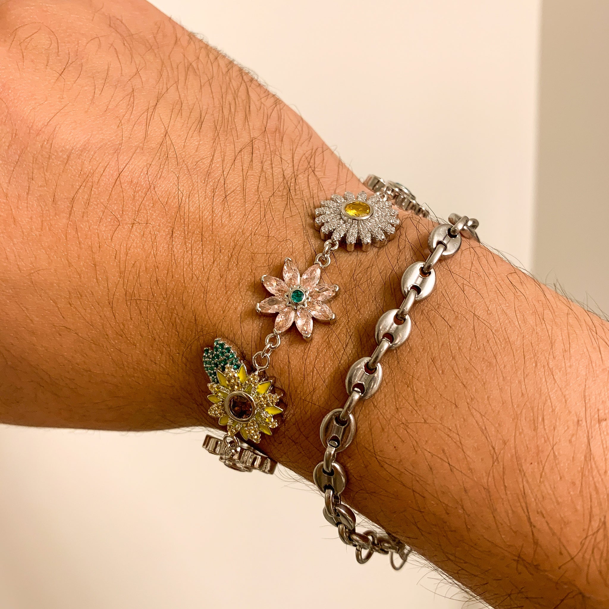 Iced Flora Bracelet (.925 Sterling Silver) – Kuyashii Jewelry