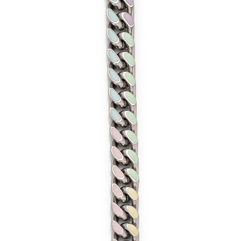 13mm Easter Pastel Enamel Cuban Bracelet (Stainless Steel)
