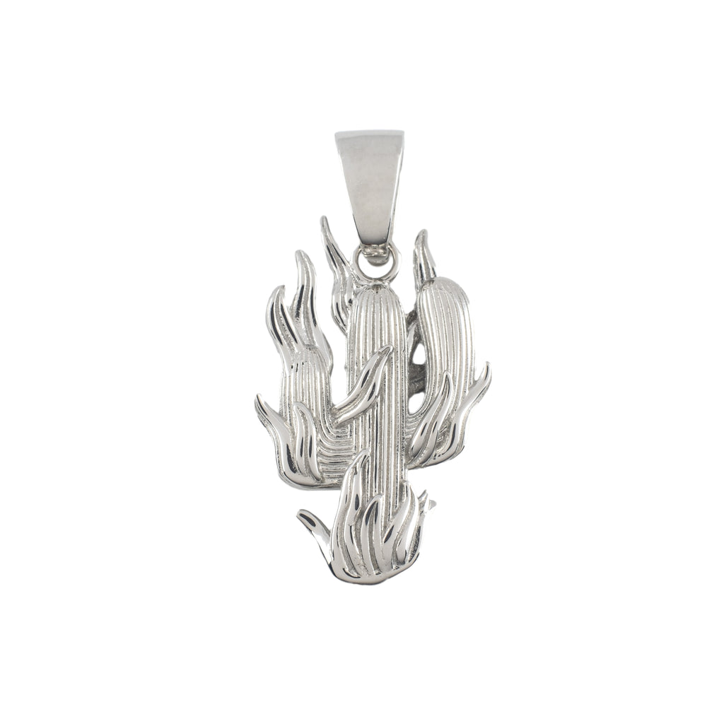 La Flame Cactus Pendant (.925 Sterling Silver)
