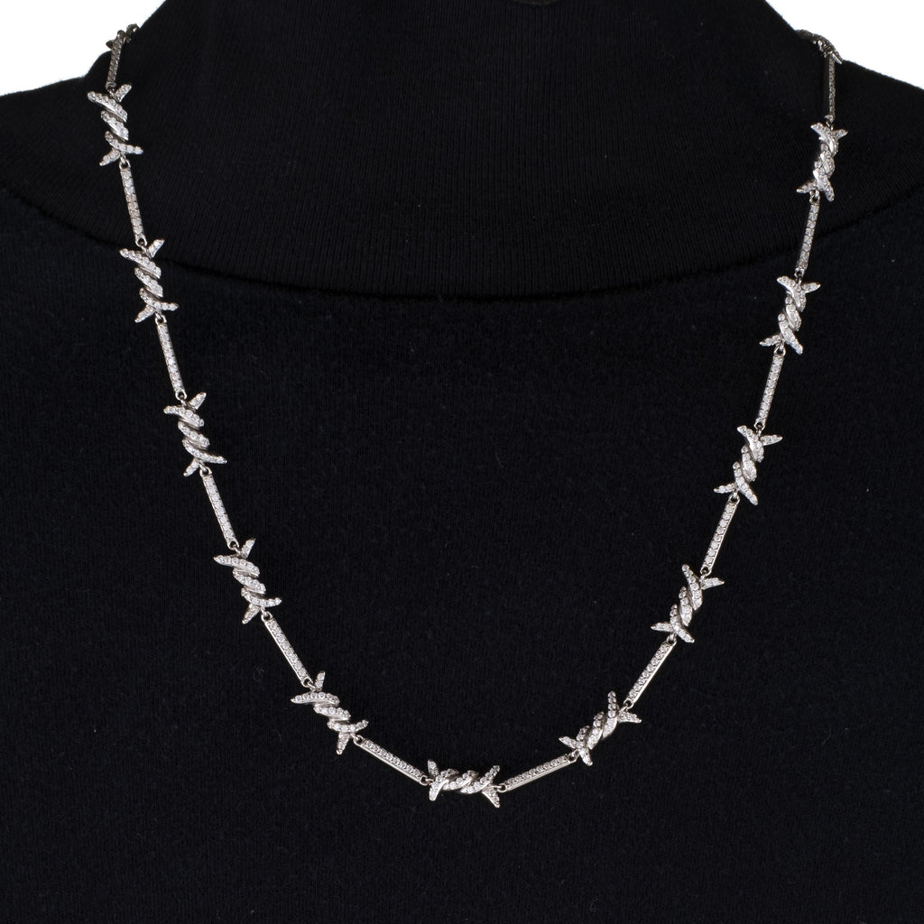 Barbed Wire Necklace (.925 Sterling Silver)