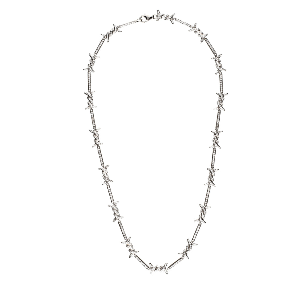Barbed Wire Necklace (.925 Sterling Silver)