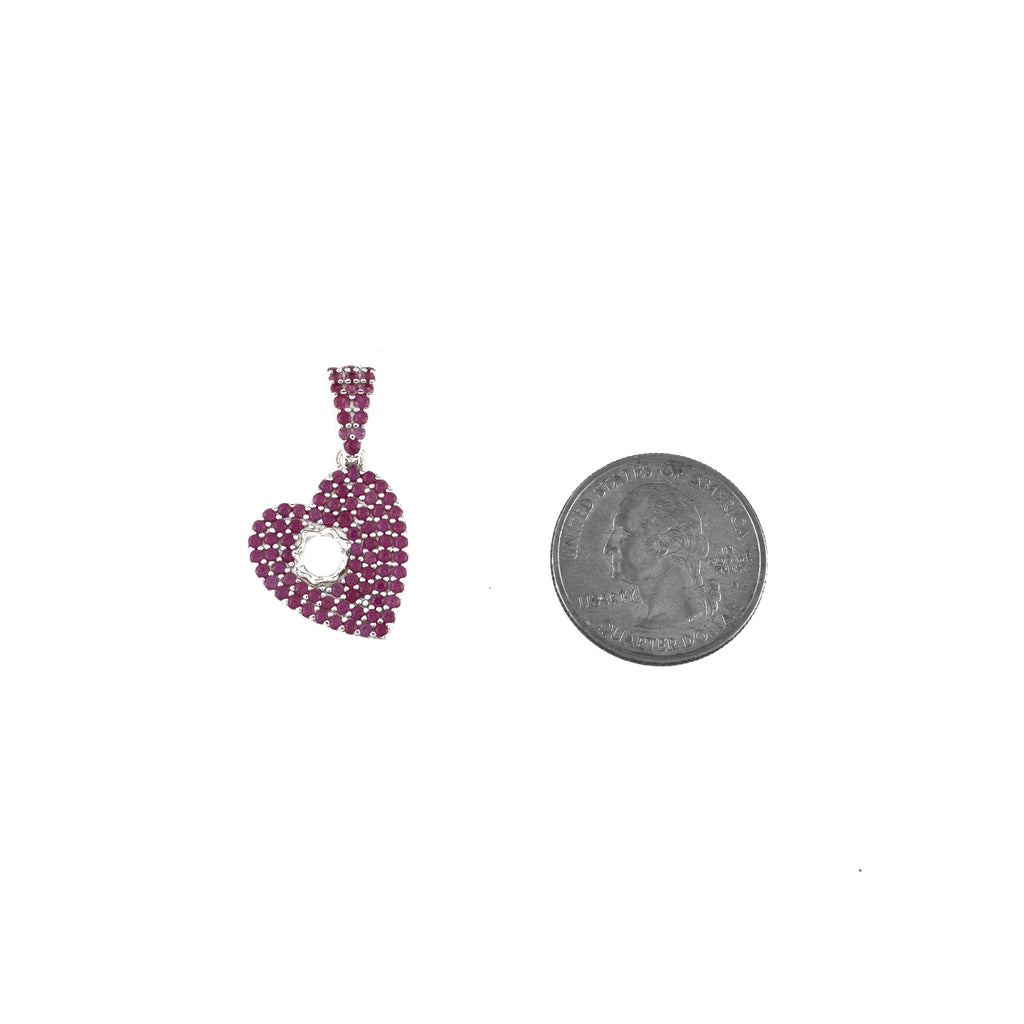 Red Love Hurts Pendant (.925 Sterling Silver)