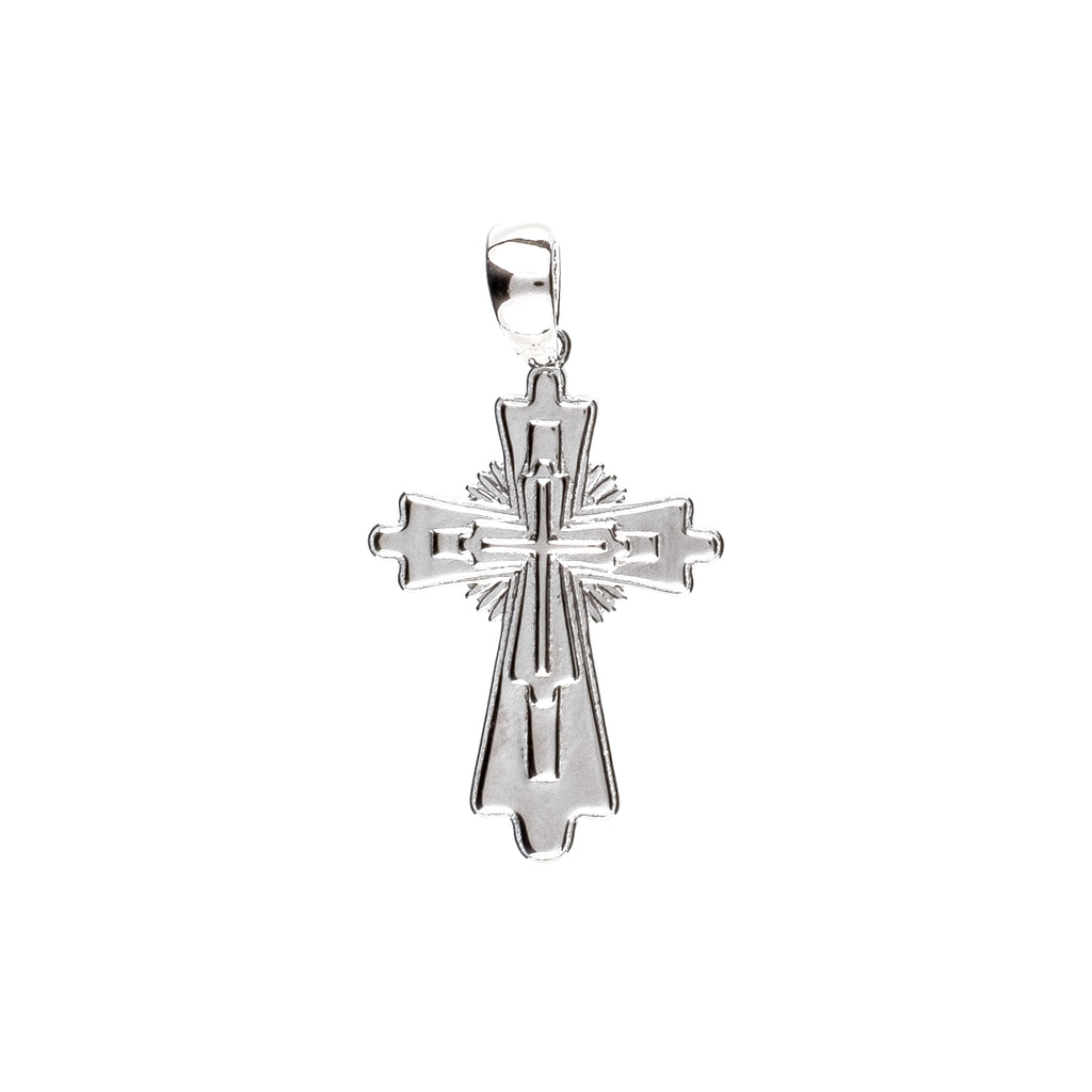 Layered Cross Pendant (.925 Sterling Silver)