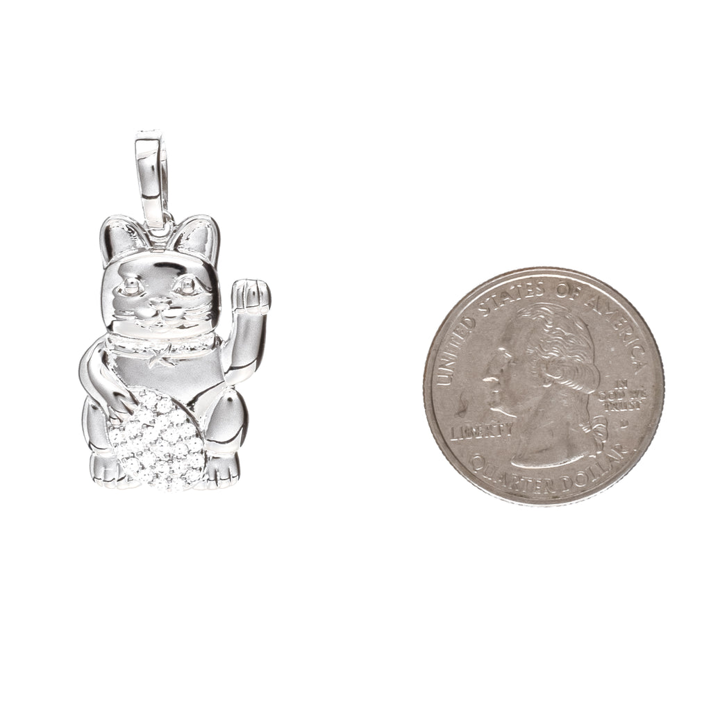 Lucky Cat Pendant (.925 Sterling Silver)