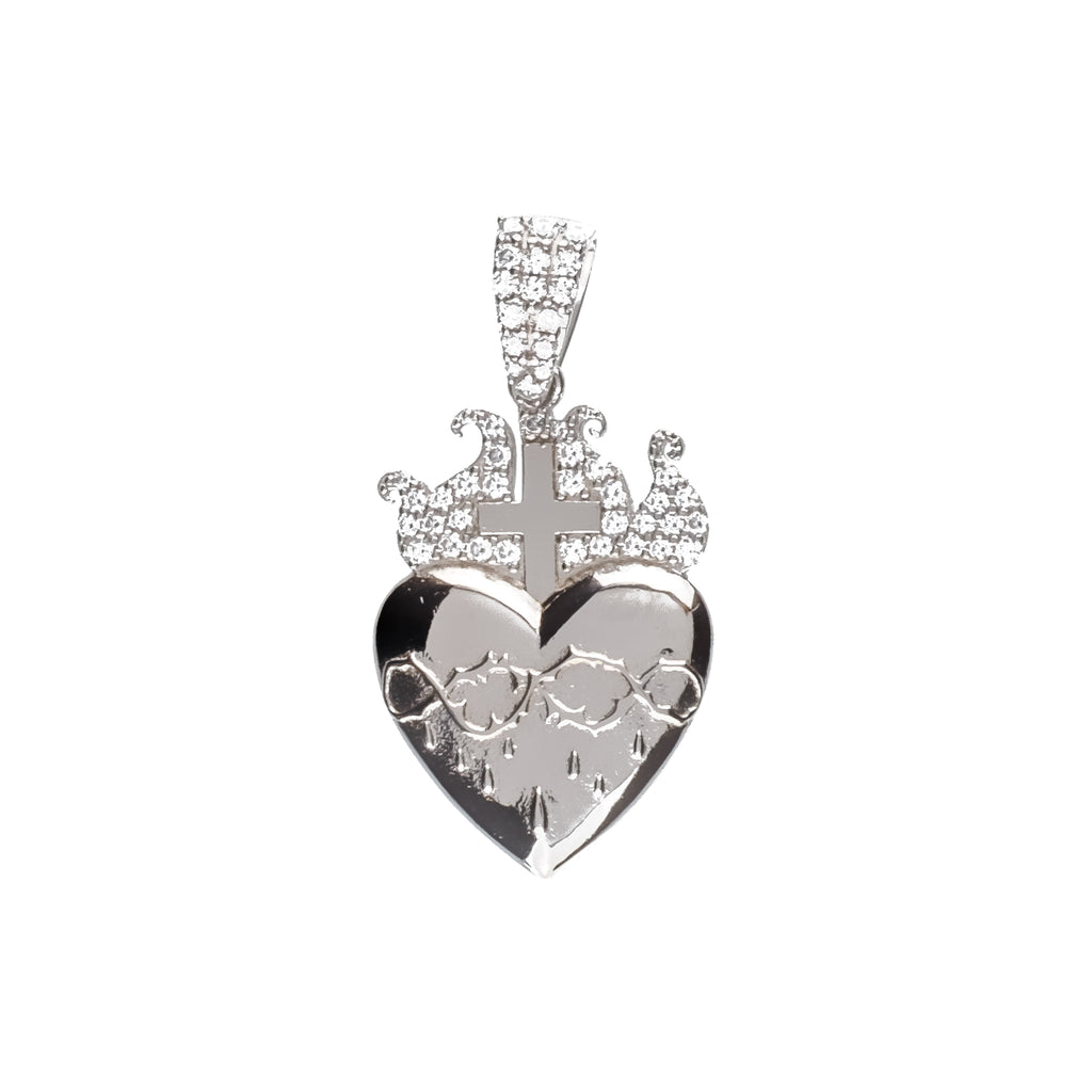 Sacred Heart Pendant (.925 Sterling Silver)