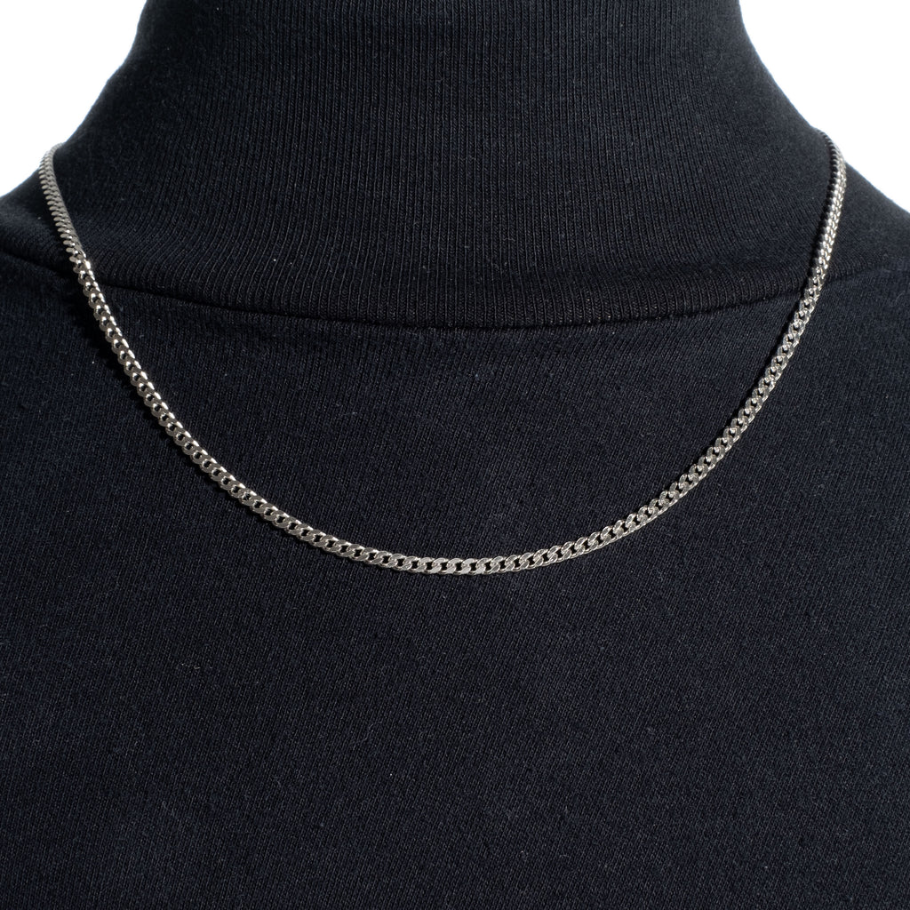 2.5mm Micro Cuban Chain (.925 Sterling Silver)