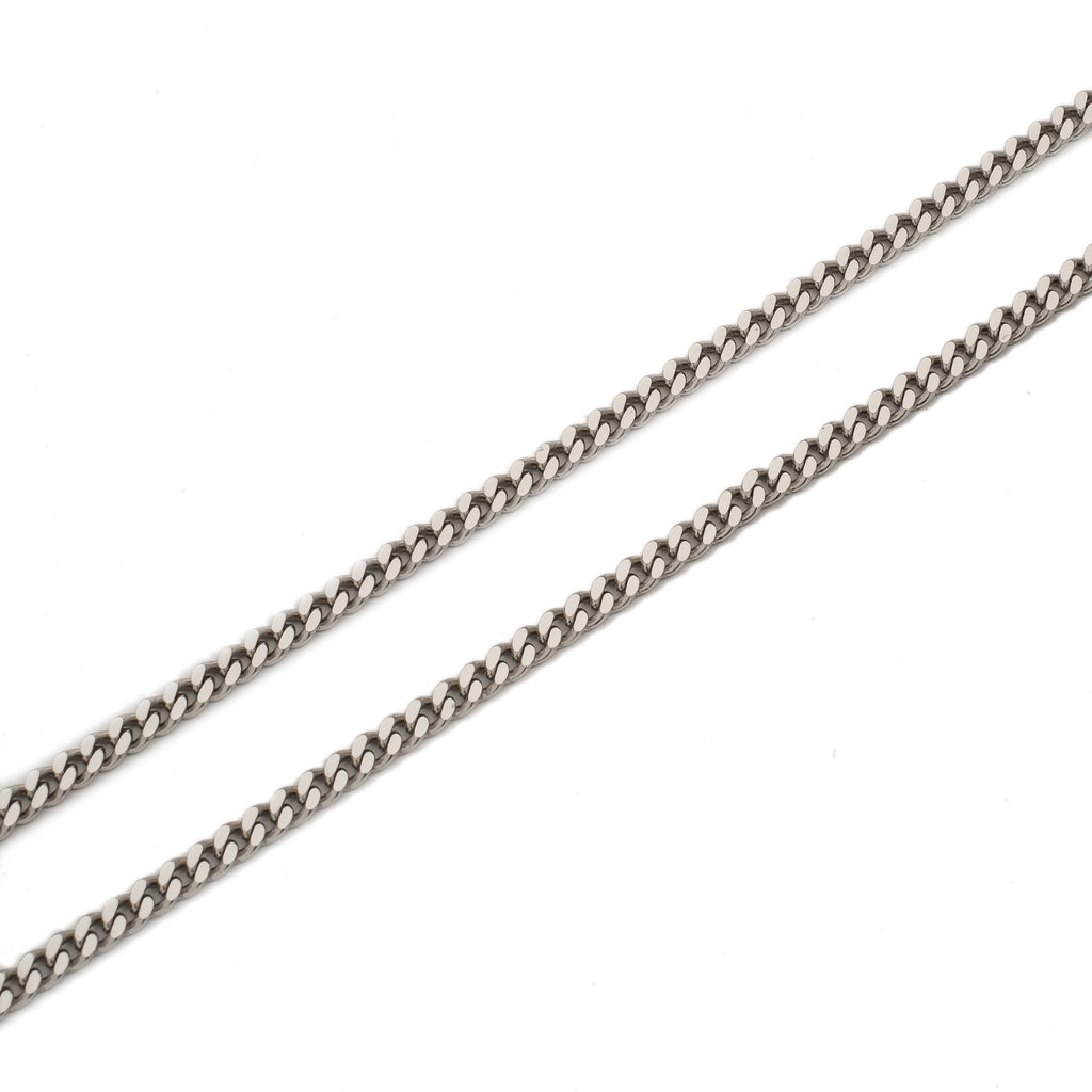 2.5mm Micro Cuban Chain (.925 Sterling Silver)